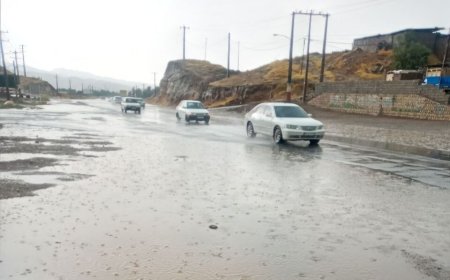 اوز زیر بارش شدید؛ ۲۸ میلی‌متر بارندگی بدون خسارت