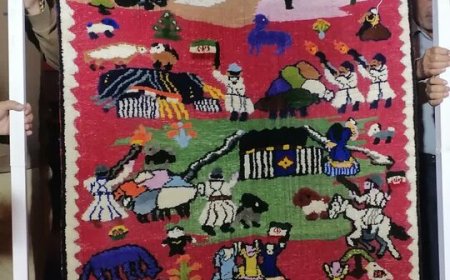 رونمایی از گلیم‌فرش «حماسه برنوها» در یاسوج